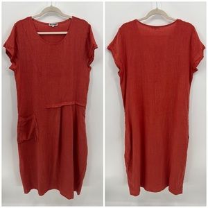 Lin Blanc linen midi dress